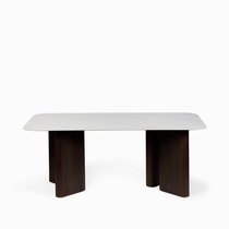 Обеденный стол Fabio 180х90, цвет белый/коричневый - Cosmo