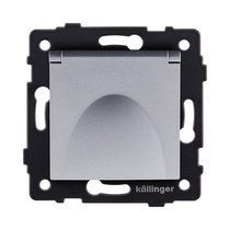 Розетка штепсельная SCHUKO 16A/250 В с крышкой, серый Kollinger REA-006GY для Aspekt, Eleganz, Reflex - Kollinger