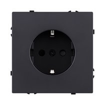 Розетка штепсельная SCHUKO 16A/250 В, черный матовый Kollinger Eclipse EC-014BK - Kollinger