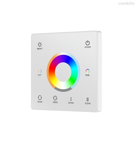 RGB+CCT настенный пульт дистанционного управления, 1 зона, Белый, зона охвата 30м, серия:DN8 - Donel