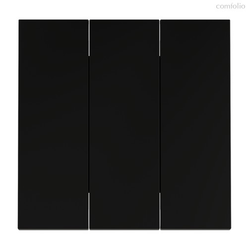 Клавиши для выключателя/переключателя трехклавишного, S70 черный матовый - Voltum