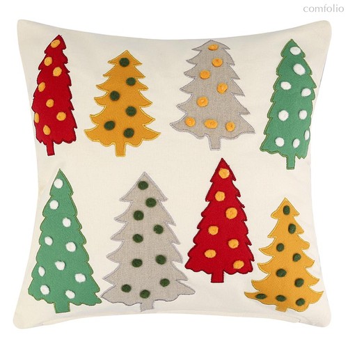 Чехол на подушку Jolly forest из коллекции New Year Essential, 45х45 см - Tkano