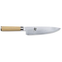 Нож поварской Шеф KAI Шан Классик 20 см, дамасская сталь, 32 слоя, белый - Kai