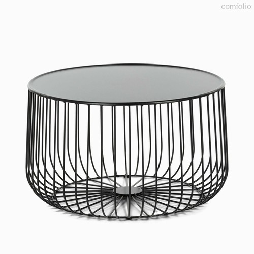Кофейный столик Flat cage диаметр 65, цвет черный - Cosmo