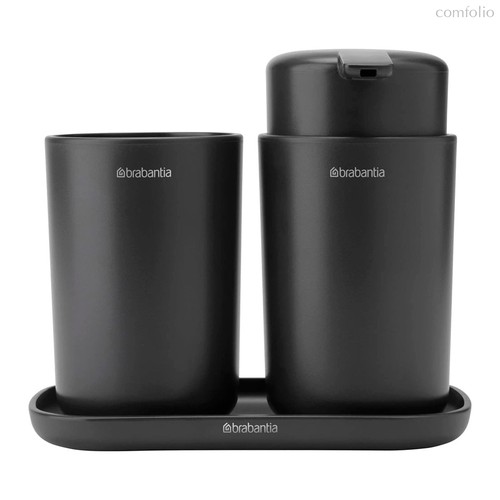 Набор аксессуаров для ванной Brabantia 3 предмета, темно-серый, цвет темно-серый - Brabantia