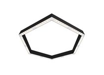 Donolux LED Eye-hex св-к накладной, 72W, 900х780мм, H71,5мм, 8840Lm, 48°, 3000К, IP20, корпус черный