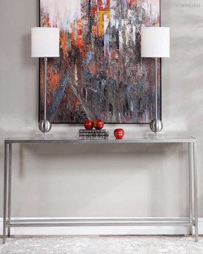 Серебряная консоль Уитман, цвет серебряный - Louvre Home