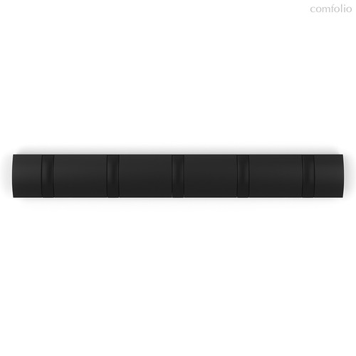 Вешалка настенная Flip, 50,8 см, 5 крючков, черная - Umbra