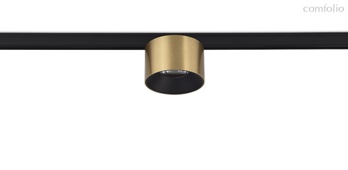LED, NOLA, 5Вт, D60xH37 мм, 350Лм, DC 24В, Ra>90, 36°, 4000К, IP20, корпус латунь, кольцо черное, коннектор черный, светильник для Slim Line Mini - Donolux