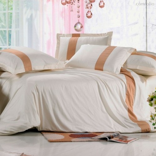 Линия - комплект постельного белья, цвет белый, 1.5-спальный - Valtery