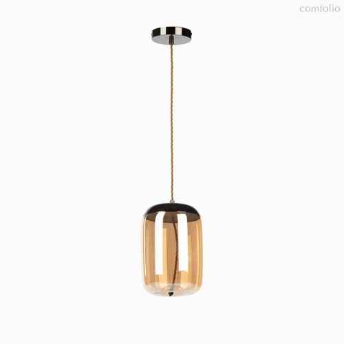 Подвесной светильник Drop диаметр 18, цвет черный/янтарный - Cosmo