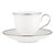 Чашка чайная с блюдцем Lenox "Федеральный,платиновый кант" 180мл, цвет белый/серебряный - Lenox