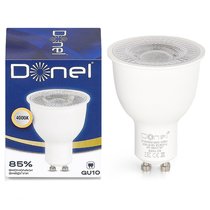 Светодиодная лампа 9Вт, MR16, 220В, GU10, 4000K, 720Лм, Ra>80, 60°, D50хH65мм, Dim Triac, Сер - Donel