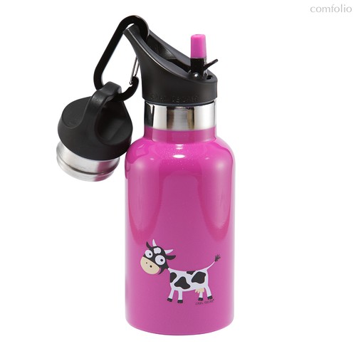 Детская термос-фляга TEMPflask™ Cow 0.35л фиолетовая, цвет фиолетовый - Carl Oscar