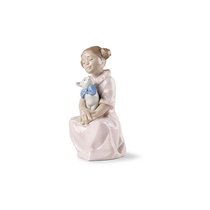 Фигурка NAO Девочка с котенком 20х10 см, фарфор - NAO