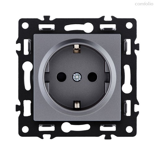 Розетка штепсельная SCHUKO 16A/250 В, серый Kollinger Asthetik AS-014GY - Kollinger