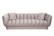 Диван Фабио (Fabio) трехместный велюр бежевый Colt1001-SERROS 239x95x72см, 2 подушки - Garda Decor