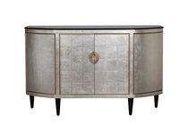 Комод серебристый с каменн. столешницей 160x43x102см - Garda Decor