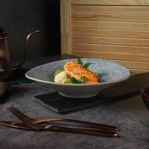 Салатник 600 мл 26,5*24,3 см h5,8 см глазурь Glossy Stone Untouched Taiga P.L. Proff Cuisine - P.L. Proff Cuisine