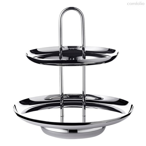 Блюдо двухъярусное Edzard Апус h28 см, сталь нержавеющая - Edzard