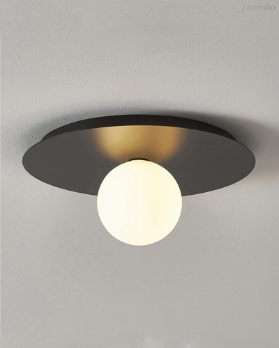 Чёрный настенно-потолочный светильник Ноа - Louvre Home