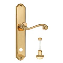 Дверная ручка Venezia Vivaldi WC-2 на планке PL02 полированная латунь - Venezia Collezione