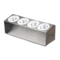 Контейнер для столовых приборов 4 отд.,нерж.+ пластик 51*16*16 см P.L. Proff Cuisine - P.L. Proff Cuisine