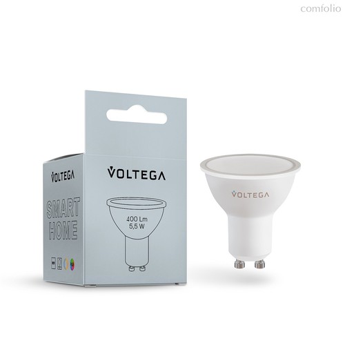 Светодиодная лампа Wi-Fi MR16 GU10 5,5Вт Цветная (RGB) + Комбинированная (MIX) диммируемая 110° - Voltega