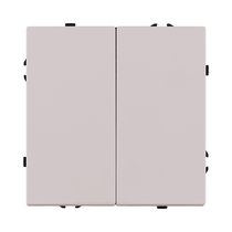 Выключатель кнопочный 2-клавишный 10А/250В, кашемир матовый Kollinger Eclipse EC-025CM - Kollinger