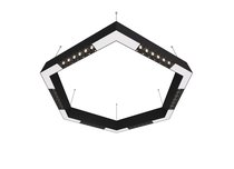 Donolux LED Eye-hex св-к подвесной, 36W, 700х606мм, H71,5мм, 2330Lm, 48°, 3000К, IP20, корпус черный, цвет черный - Donolux
