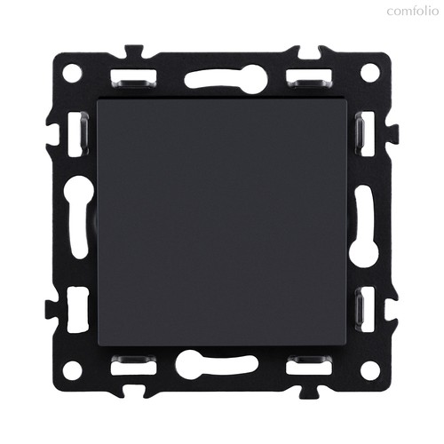 Выключатель 1-клавишный 10А/250В, черный Kollinger Asthetik AS-001BK - Kollinger