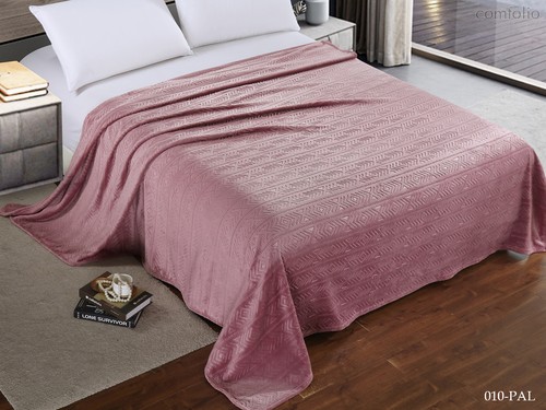 Плед 150/PAL-010 Ла ФорЕста 150х200 однотонный с тиснением микрофибра - АльВиТек