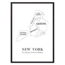 New York карта, 50x70 см - Dom Korleone