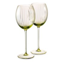 Набор бокалов для белого вина Anna Von Lipa Лион 380 мл, 2 шт, стекло хрустальное, зеленый - Anna Von Lipa