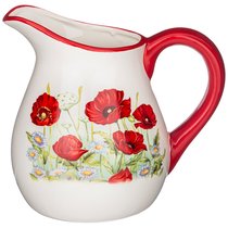 Кувшин Полевые Маки 18x13 см. Высота 16,5 см. / 1150 мл