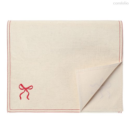 Дорожка на стол Fancy Bows бежевого цвета из коллекции Essential, 45x150 см - Tkano