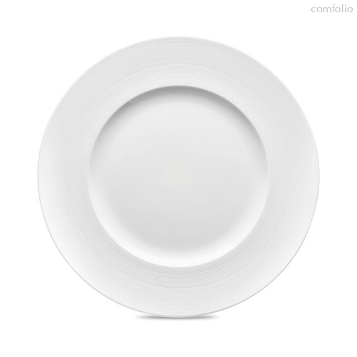 Блюдо круглое Narumi Терраса, рельеф 30 см, фарфор костяной, матовое, белое, блестящее - Narumi