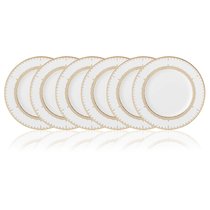 Набор тарелок акцентных Lenox Золотые кружева 23 см, фарфор, 6 шт, 23 см - Lenox