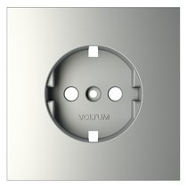 Накладка для розетки с заземлением, S70 сталь - Voltum