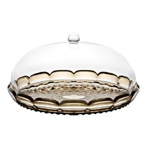 Блюдо сервировочное с крышкой Vanity, ?30 см, коричневое - Guzzini