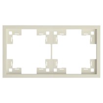 Рамка двухместная 35820 MC, кремовый сатин