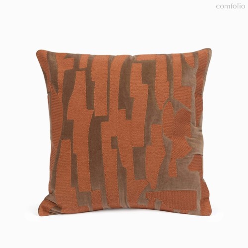 Декоративная подушка Chambray 45х45, цвет горчичный/серый - Cosmo