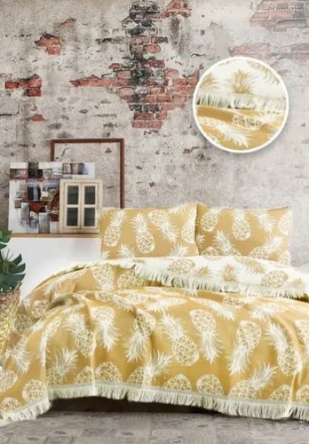 Плед ANANAS BED SPREAD цвет желтый (YELLOW) - Valtery