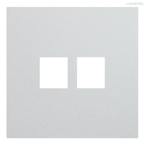 Лицевая панель для двойной информационной розетки 35442 SV, серебро - Rikett