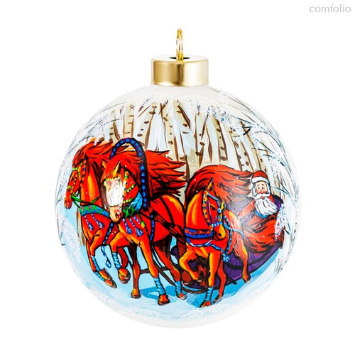 Игрушка елочная Décor de Table Шар Новогодняя тройка 10 см, стекло, п/к - Decor De Table