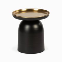 Кофейный столик Wallin диаметр 38, цвет золотой/черный - Cosmo