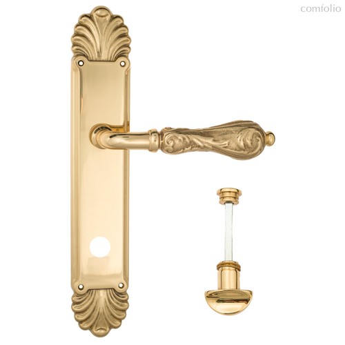 Дверная ручка Venezia Monte Cristo WC-2 на планке PL87 полированная латунь - Venezia Collezione