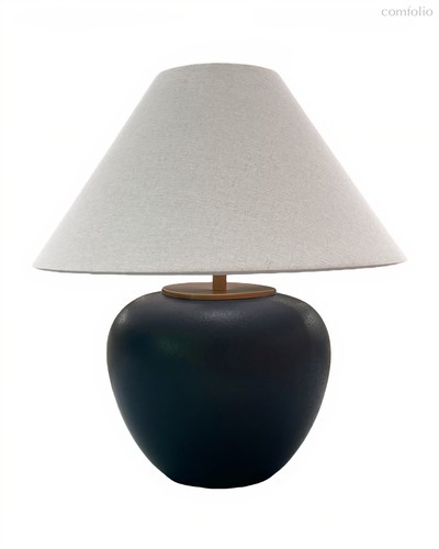 Черная настольная лампа Ноэл, цвет белый - Louvre Home