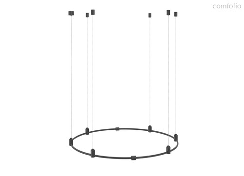 Magnet Modular System «CODE 1.2», D800хH95-3000 мм (высота регулируется), DC24V, подвесное круглое основание для модульных светильников, черный, блок питания в комплект не входит - Donolux