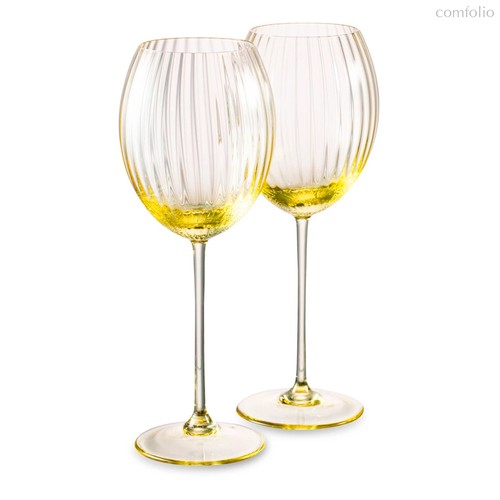 Набор бокалов для белого вина Anna Von Lipa Лион 380 мл, 2 шт, стекло хрустальное, желтый - Anna Von Lipa